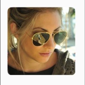 Rayban Aviator Green lens Gold frame